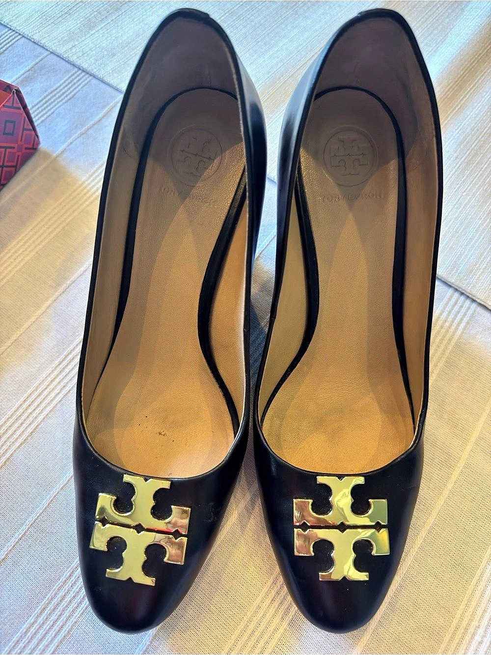 Tory Burch Raleigh 90MM Wedge Black US 6.5